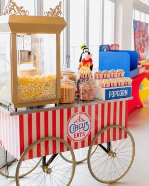 vintage style popcorn stand cart rental