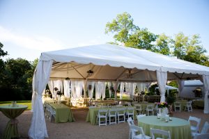 white drapes for tent rentals