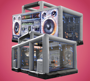 boombox themed bounce house for kids in south florida