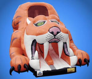 saber tooth double slide bounce house rental