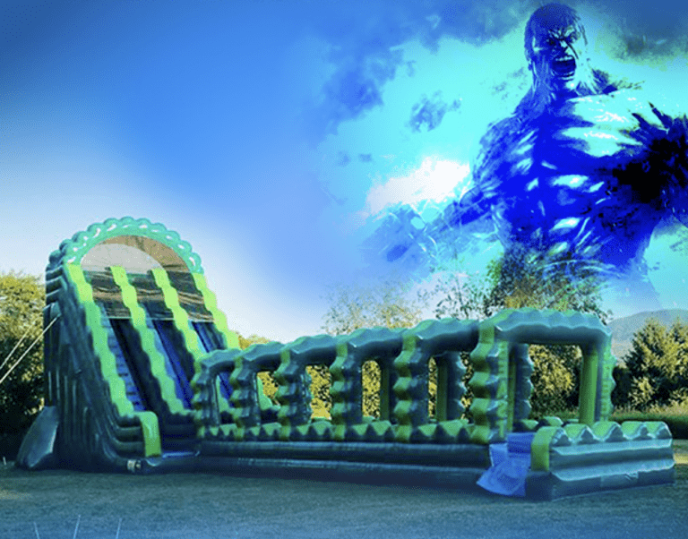 the hulk themed water slide rentals in miami