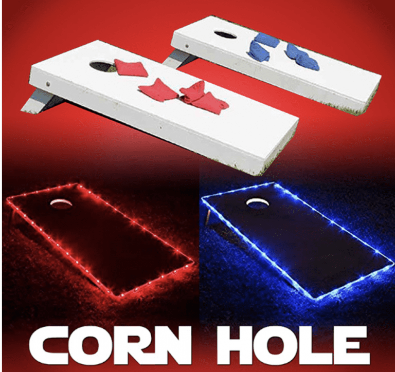 LED corn hole rentals carnival game in south florida