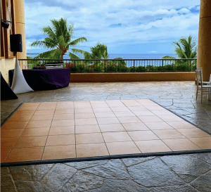 maple tile dance floor rental in miami