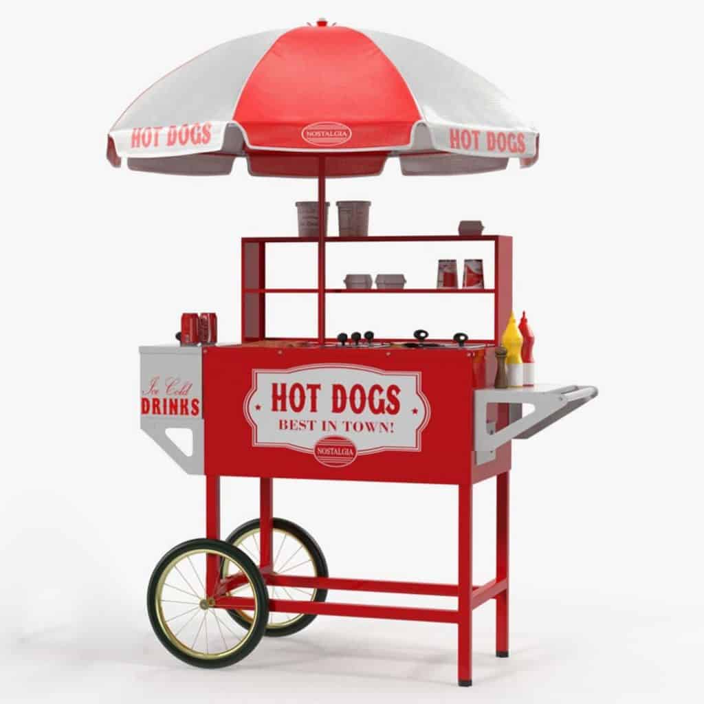 vintage hot dog concession stand rental