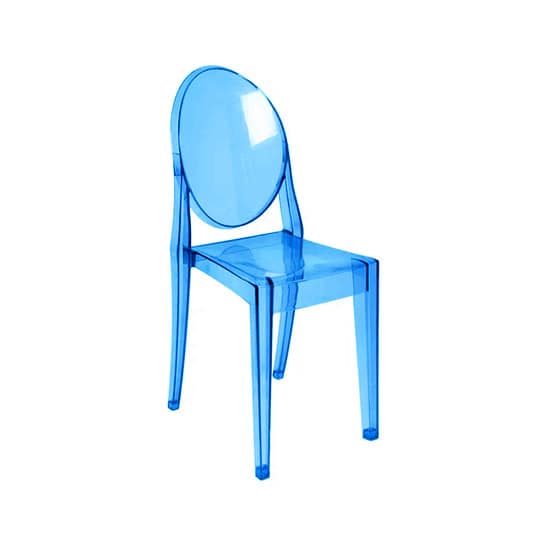 blue ghost dining chair rental