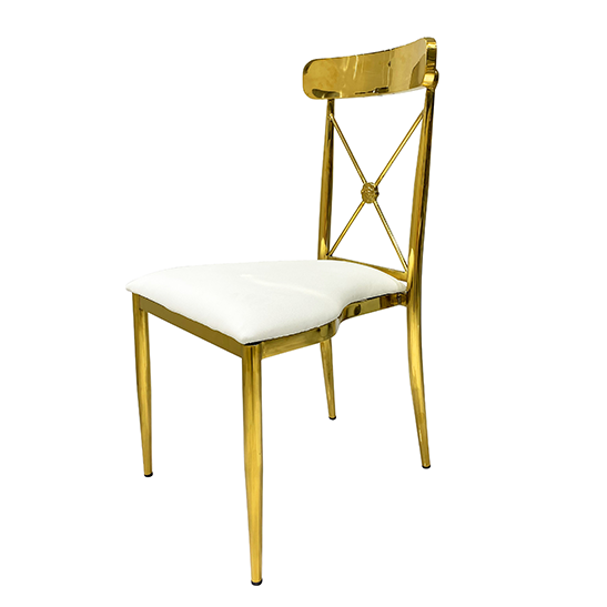 josephine gold dining chair rental