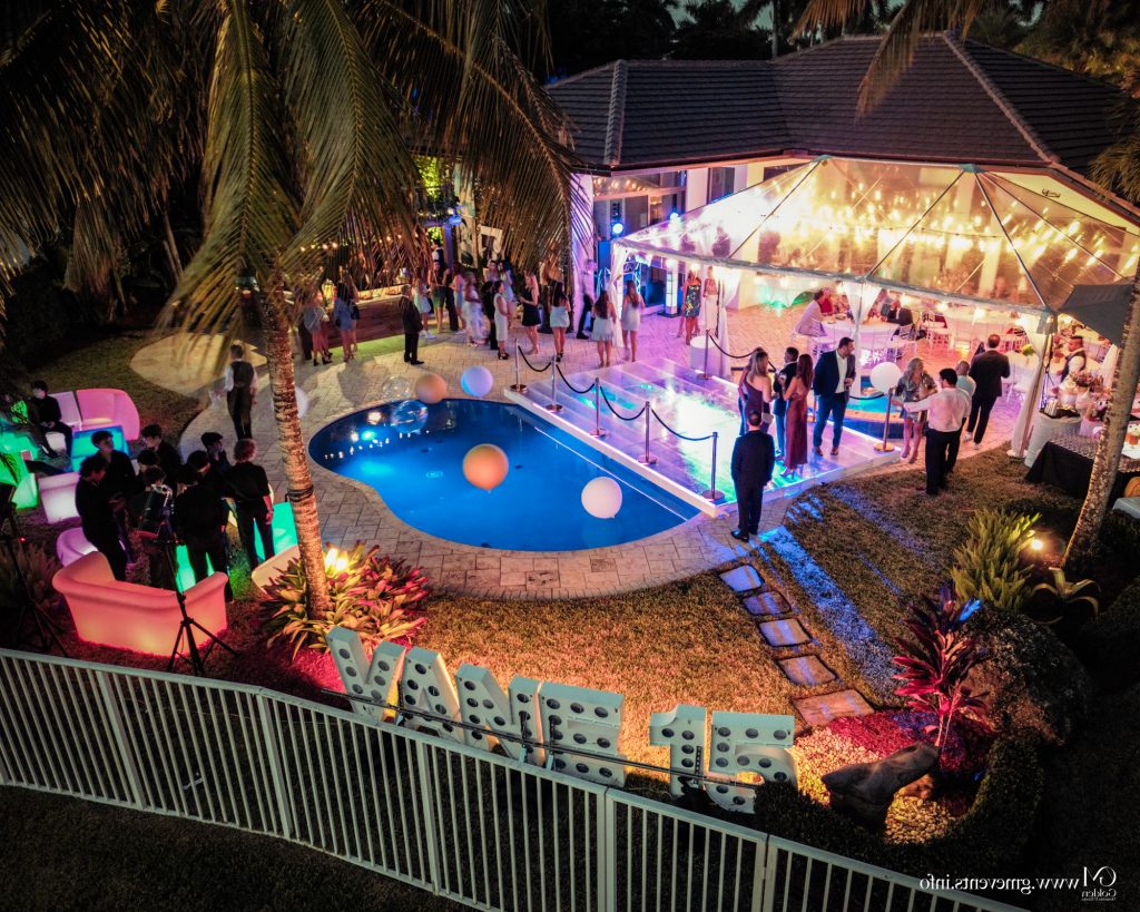 acrylic pool cover dance floor rental in miami