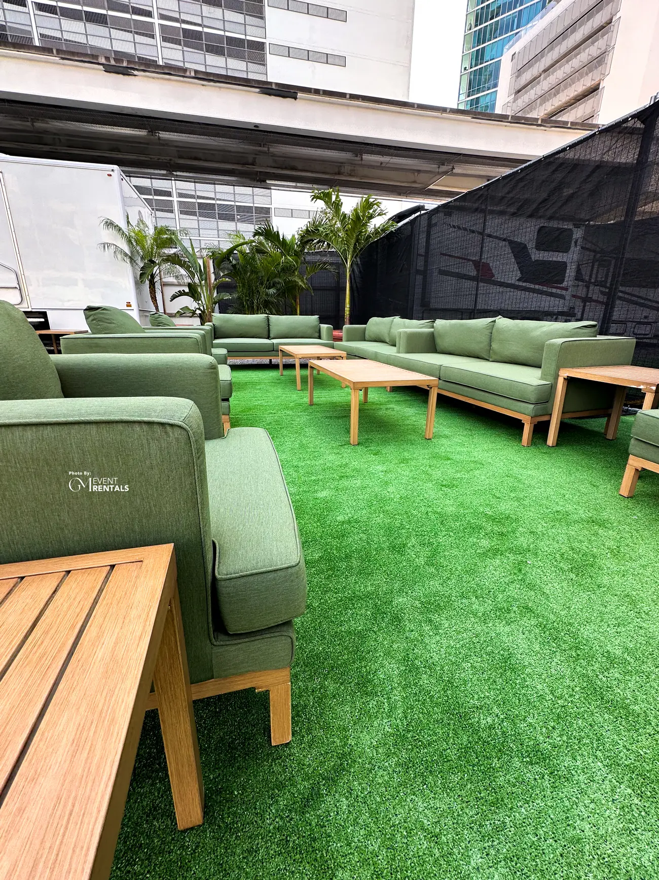 green turf floor covering for grass party
