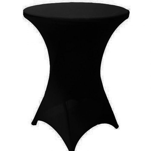 highboy cocktail table black spandex